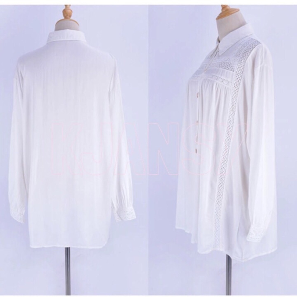 Bohemian Button Down Blouse - Picture 6 of 7